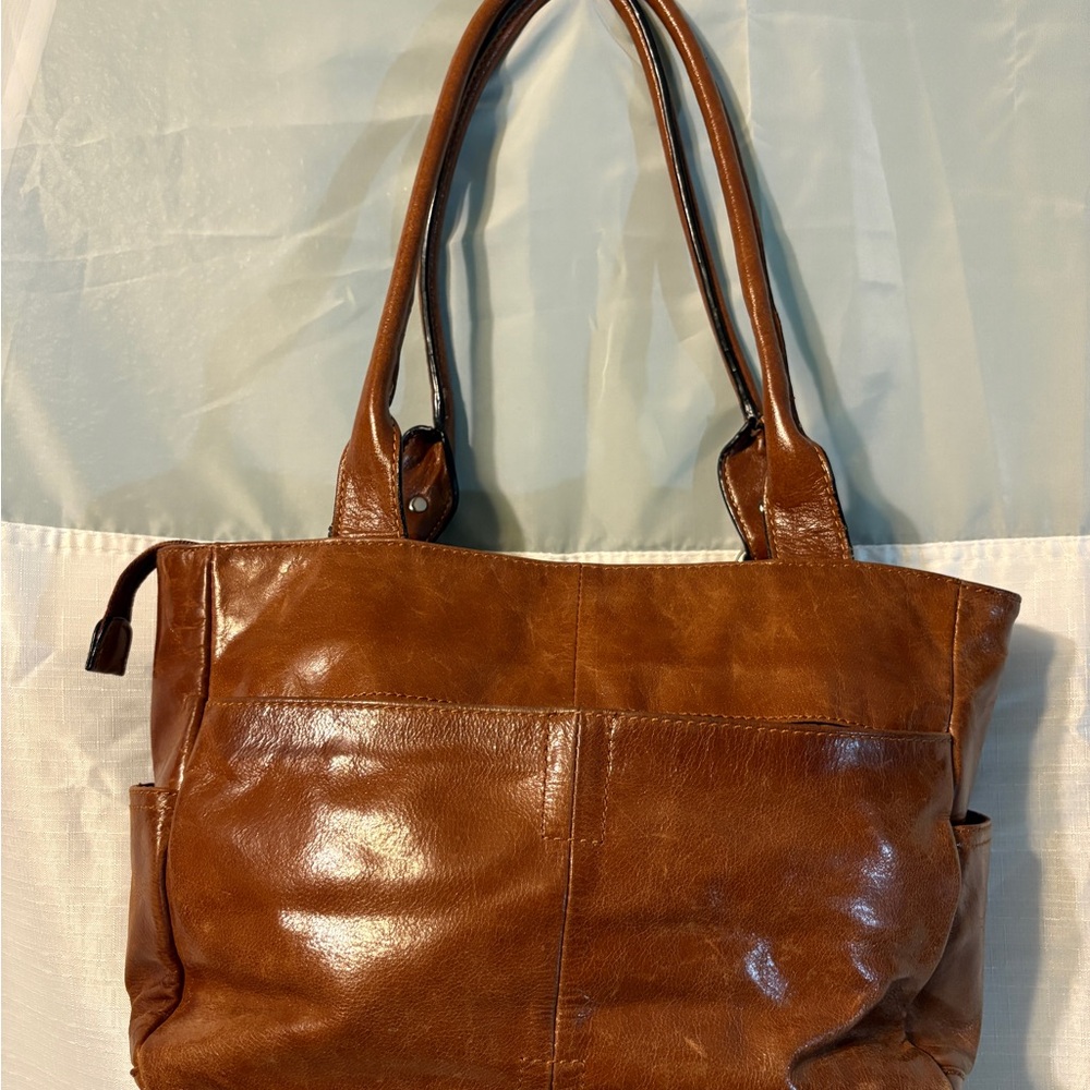 Giani Bernini Rich Brown Leather Shoulder Bag
